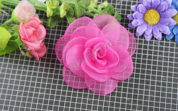 Pearl Chiffon flowers,headband flowers,fabric flowers,material flowers,supply flowers H10137