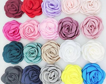 2.35&quot; Fabric Rose Flower,Wholesale Fabric Flower, Headband Rosette Flower, DIY handmade Accessories