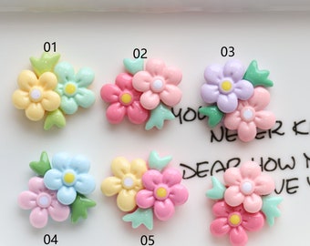 Cute flower Flatback Resin Cabochon For Crafts Making,Scrapbooking DIY,Hair Bow Center