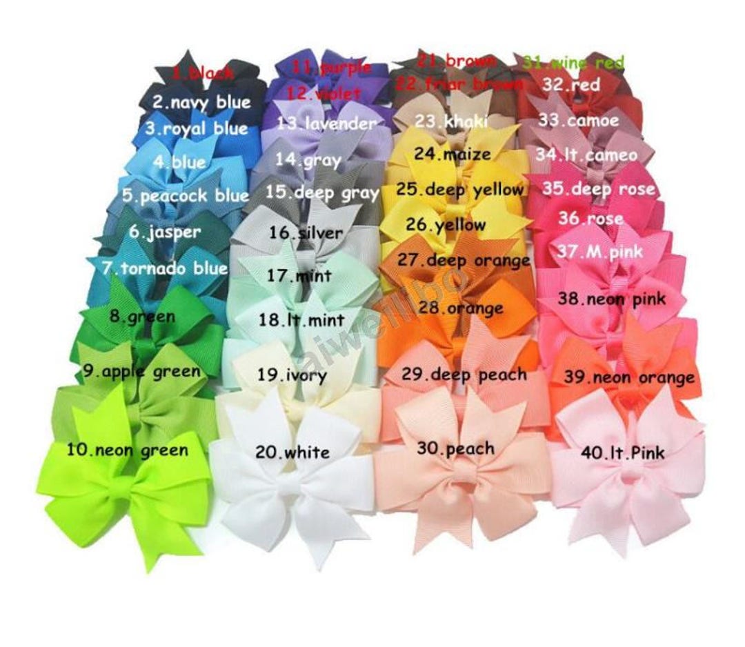 Girl Bows Hair Bow Ribbon Bow Grosgrain Ribbon Bow Diy - Etsy Girl Bows Hair Bow Ribbon Bow Grosgrain Ribbon Bow Diy - Etsy