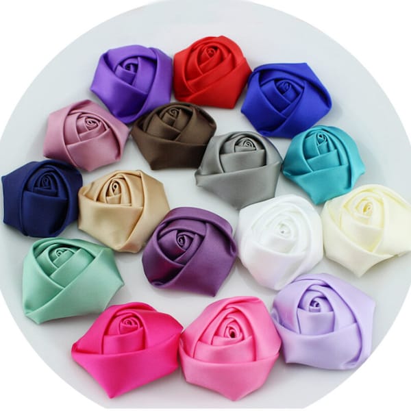 Satin Ribbon Roses - Etsy