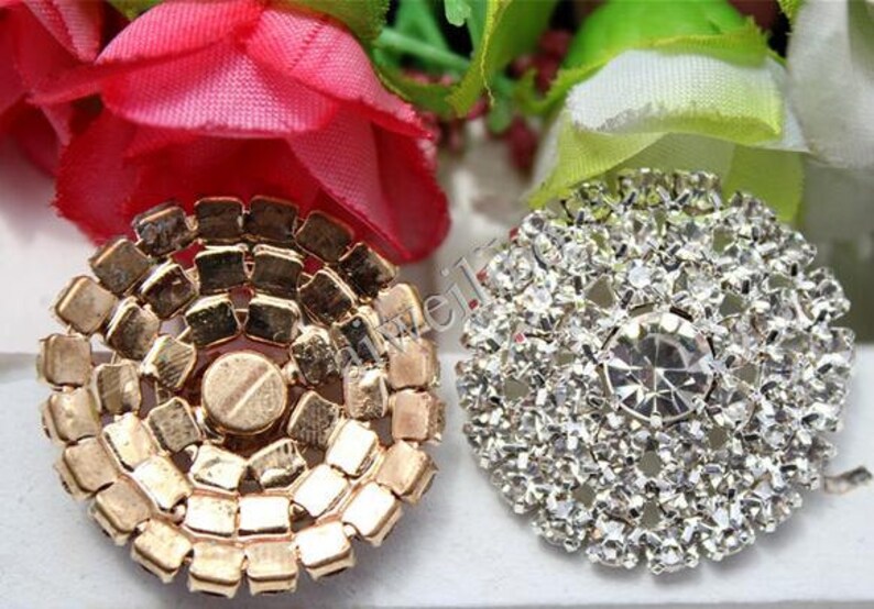 Rhinestone Buttons Rhinestone Centers Headband Supplies Etsy