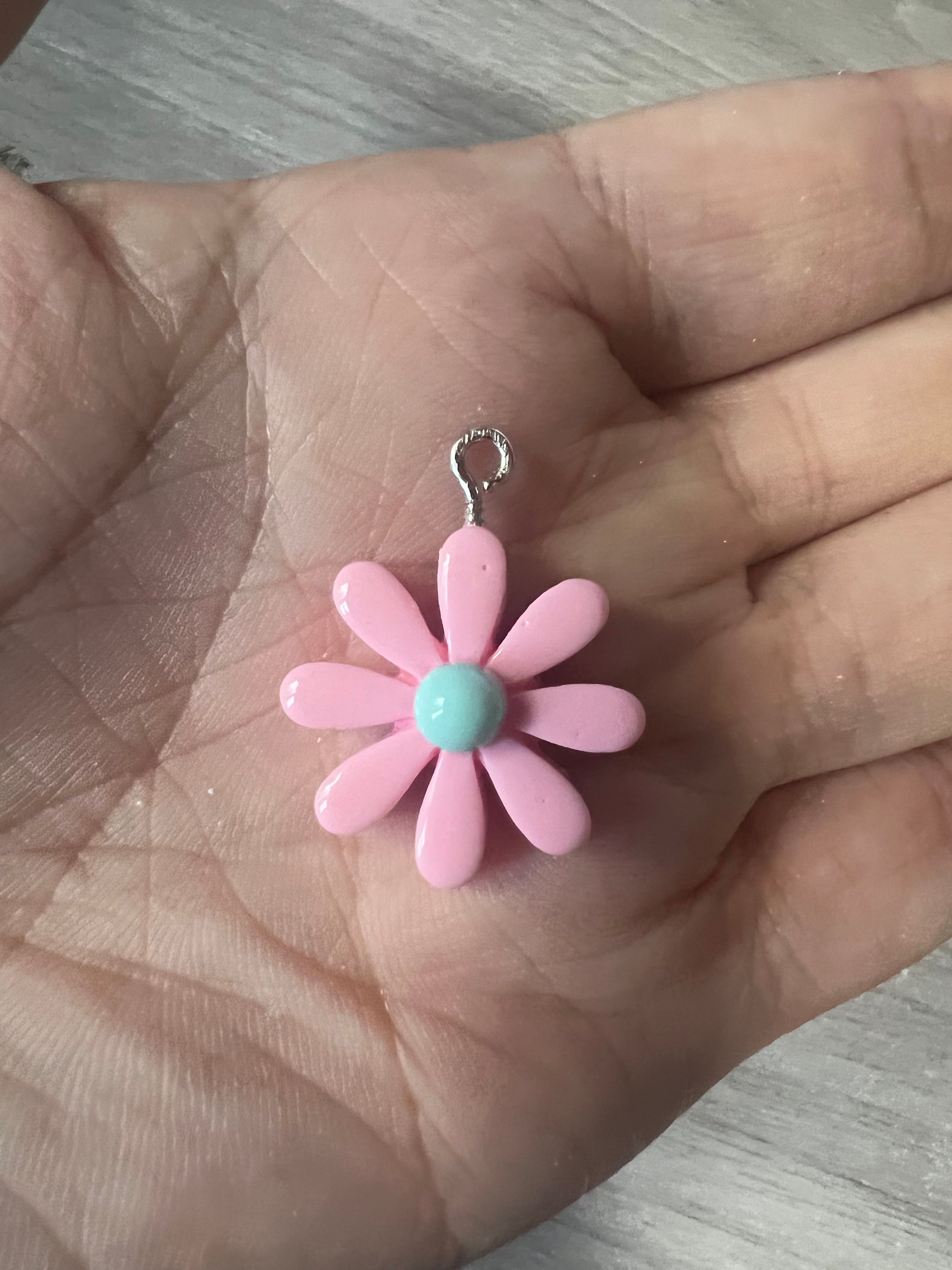 Charms Ciondoli Fiore Base per Cammeo Cabochon Colore Bronzo - Mate