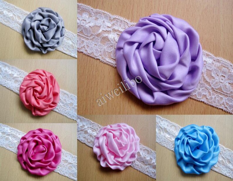 Rose Lace Baby Headband Baby Headband Flower Baby Headband Lace Headband Lace Baby Headband