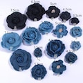 Denim Artificial Fabric Flower Clothes Decoration Handmade Headdress Craft Decor for DIY Hair Accessories Supplies
