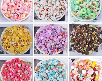 Random Resin cake candy, Candy food Cabochon, Kawaii Fake Food Deco Resin Cabochons