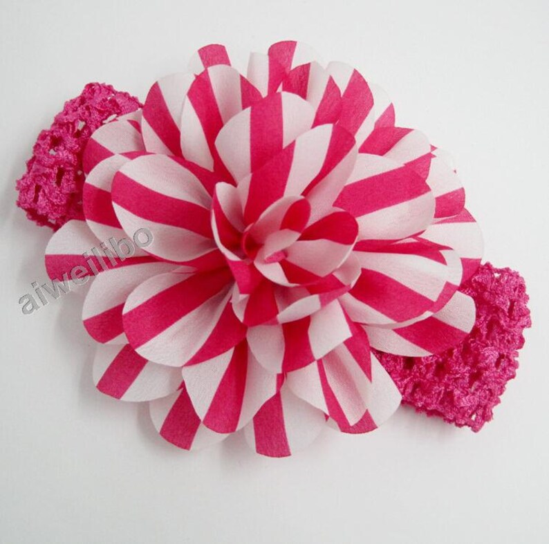 Infant Headband Striped Flower Headband Flower Headband Baby Girl Headband