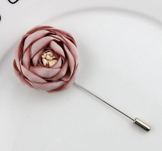 Spilla Babbotto Fiore/Rosa Velluto Rosa Fatta A Mano, Blazer - Foto 7