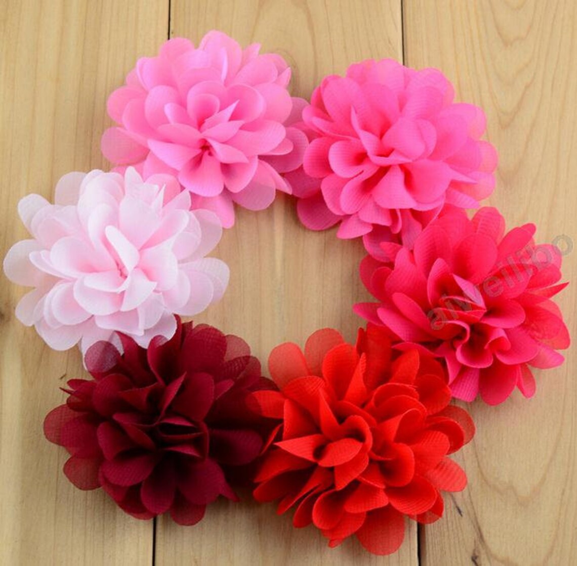 Chiffon Flower Fabric Flowers You Choose ColorDIY Craft For Etsy