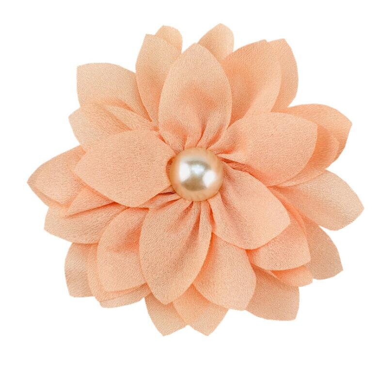 5pcs/lot)3.8 12 Colors New Style Chic Fabric Flowers For Hair Accessories  Hollow Out Leaf Pearl Flowers For Kids Headbands - AliExpress