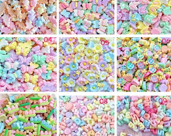 50 Ciondoli Fiocco In Resina Retro Piatto: Ideali Per Scrapbooking E Fai Da Te (5 Colori Misti)