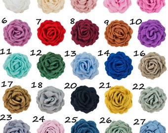 Fashion Flower For Baby Girls Hair Clips Accessories Chic Artificial Fabric Flowers For Headbands