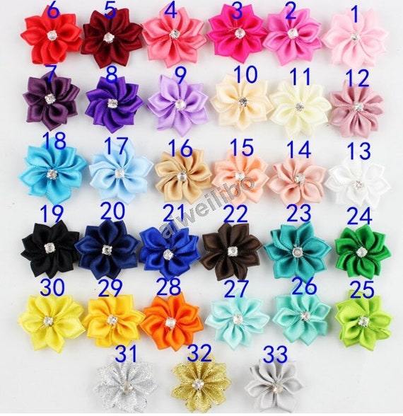 Decorative Flowers Sewing | Flowers Ribbon Diy | Artificial Flowers Sewing  - 20pcs - Aliexpress