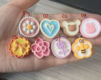 Resin  bow Flowers animal Charm Earring Necklace Bracelet Bead Pendants DIY Jewelry Decoden Cabochon Keychain Accessories