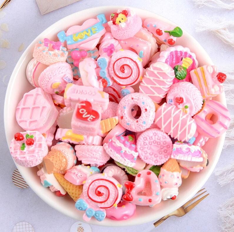 Random Mix Resin Flatback cake candy Cabochon Kawaii DIY Resin Craft Decoration Random Mix Resin Flatback cake candy Cabochon Kawaii DIY Resin Craft Decoration