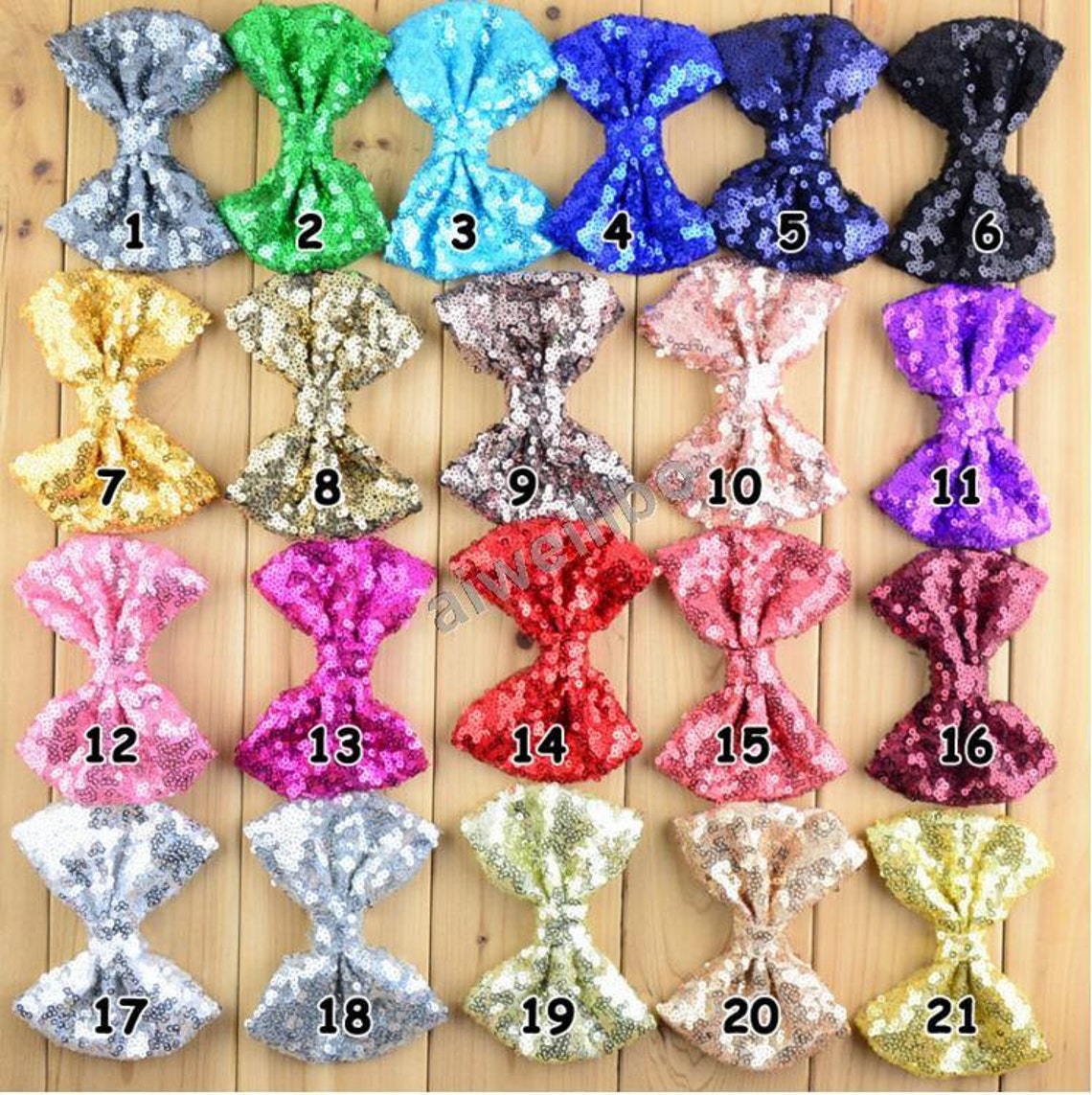 Sequin Bowfabric Bows Diy Bows DIY Hair Bows Wholesale Etsy