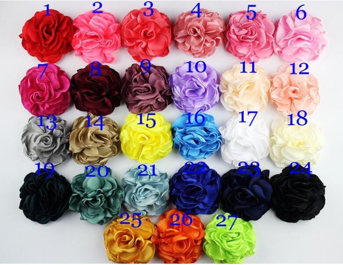 Fabric Flower Flower Appliques Flowers For Crafts Flowers Etsy