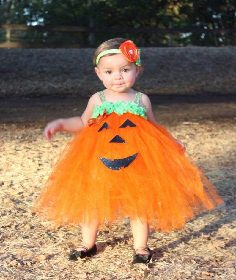 Adorable Baby Pumpkin Costume Pumpkin Tutu Dress for Baby Girl Etsy
