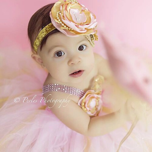 Light Pink Gold Tutu Dress Twinkle Twinkle Little Etsy