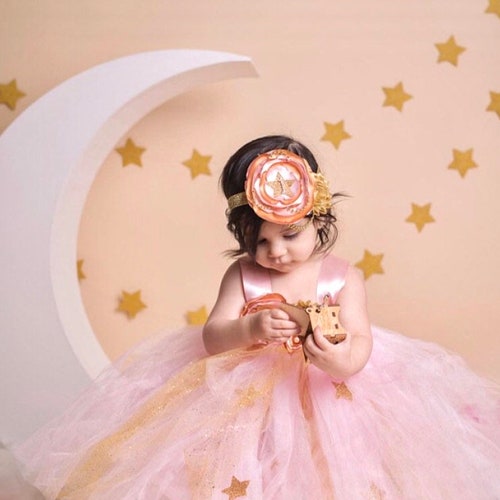 Beautiful Light Pink and Gold Tutu Dress Satin Shabby Etsy