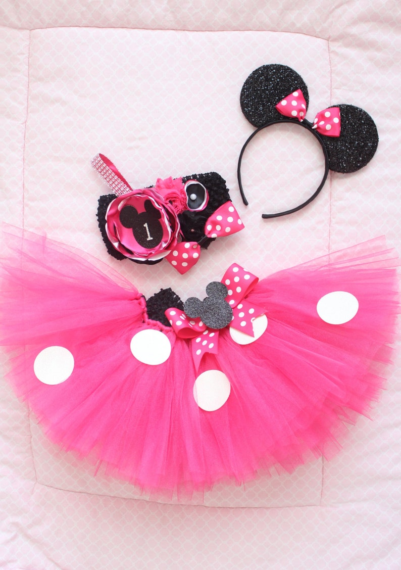 Minnie Mouse Birthday Outfit Tutu Set 3 Piece for Etsy