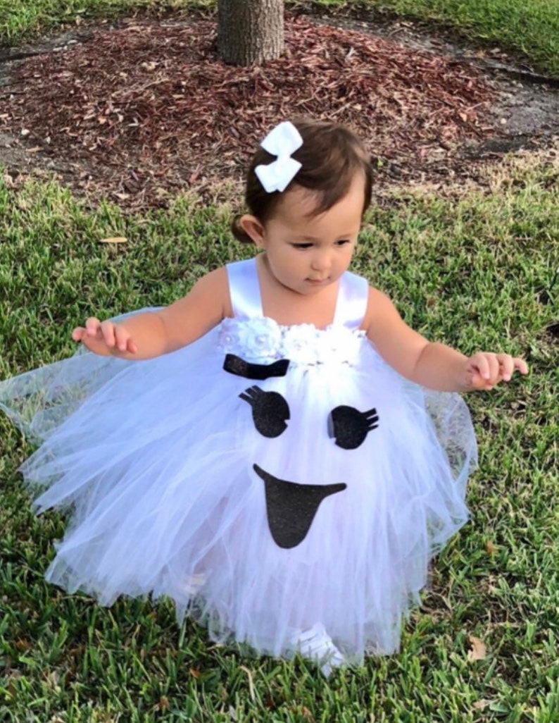 Adorable Baby Ghost Costume Ghost Tutu Dress For Baby Girl Etsy