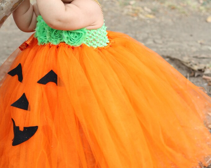 Adorable Baby Pumpkin Costume Pumpkin Tutu Dress for Baby Girl 618