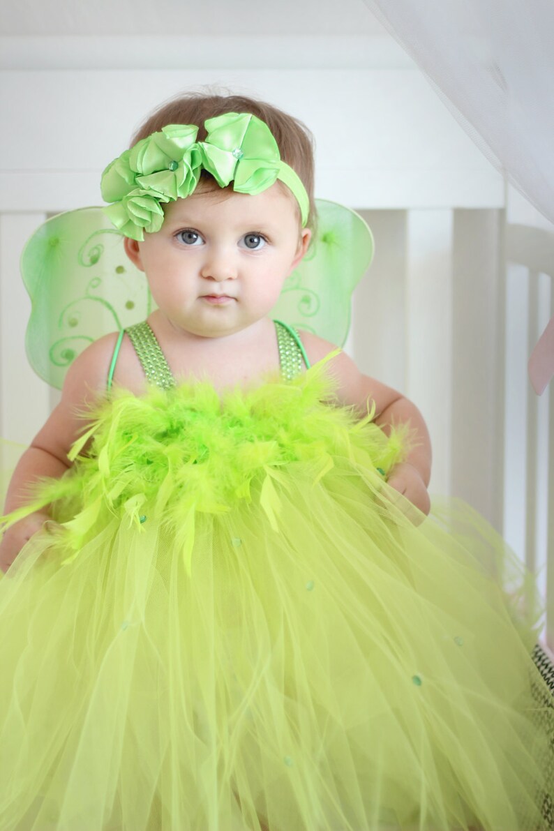 Adorable Tinker Bell Tutu Dress TinkerBell Costume Fairy with | Etsy