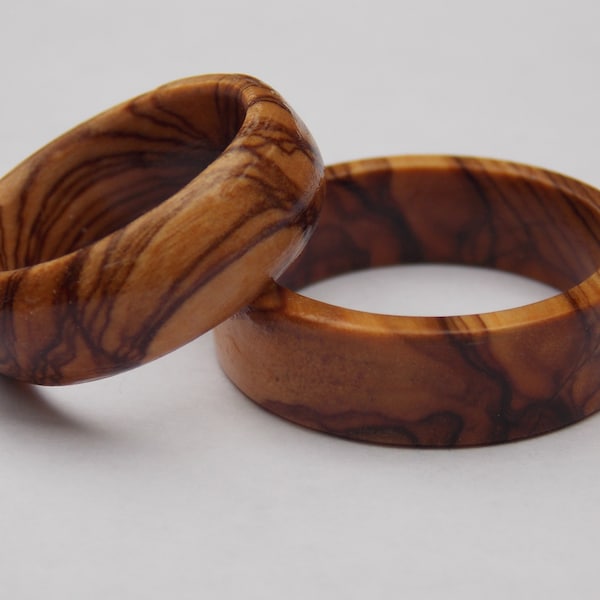 Bague en bois d'olivier Bethléem Israël Authentique bois de Terre Sainte, bois sacré Bague en bois spécial Bague homme en bois d'olivier Bague femme en bois d'olivier toutes tailles