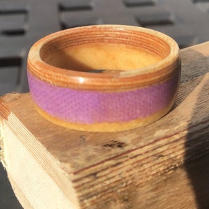 Hockey Fights Cancer Ring: Sherwood Hockey Stick Wood Inlay