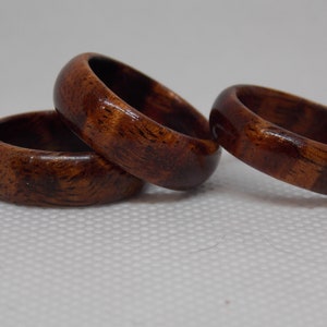 Hawaiian Koa wood ring Colorful curly Koa wood ring handmade wood ring unisex exotic wood ring solid Koa wood ring quality koa wood ring image 8