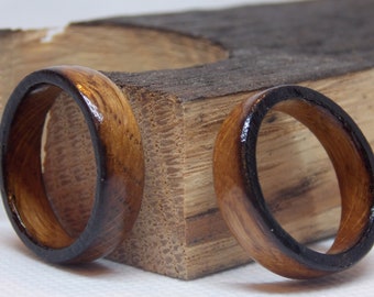 Anillo de madera de barril de whisky genuino: duela de roble blanco carbonizado
