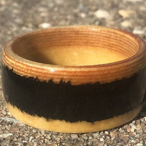 Sherwood hockey stick wooden ring with black hockey tape inlay