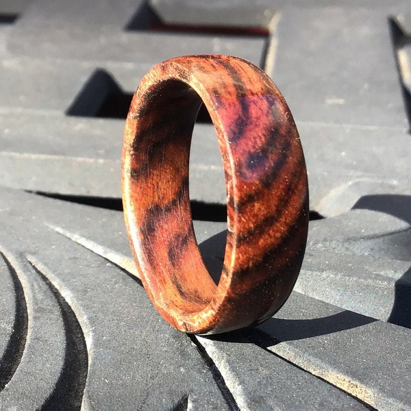 Chechen wood ring Colorful Chechen wood ring handmade wood ring unisex exotic wood ring solid Chechen wood ring quality Chechen wood ring