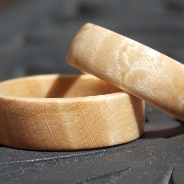 BIRDS EYE  Maple wood ring custom made any size and style wood ring unique Maple wood ring Cool wood ring handmade wood ring American Maple