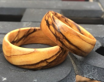 Bethlehem Olive Wood Ring: Handcrafted Holy Land Jewelry