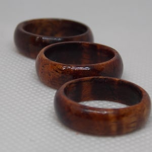 Hawaiian Koa wood ring Colorful curly Koa wood ring handmade wood ring unisex exotic wood ring solid Koa wood ring quality koa wood ring image 4