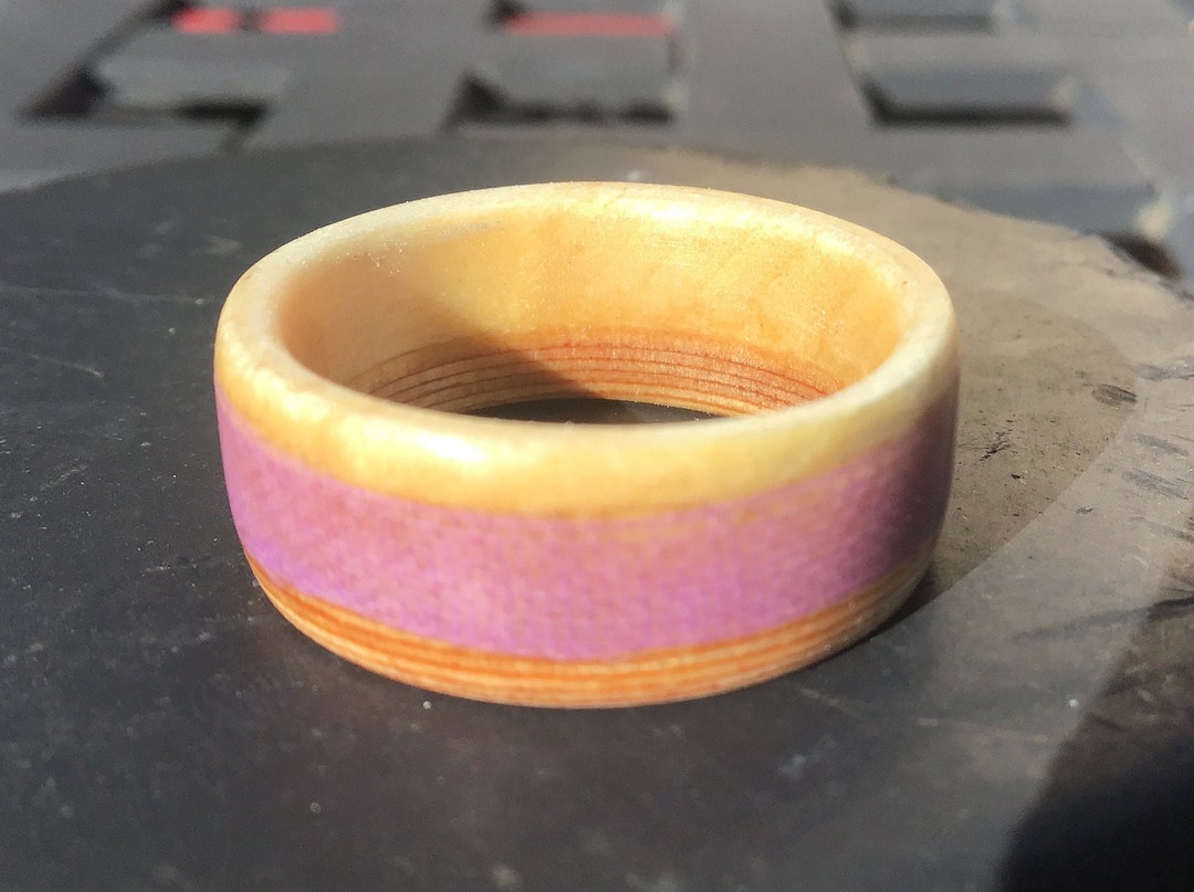 Hockey Fights Cancer Ring Sherwood Hockey Stick Wooden Ring Hockey Tape