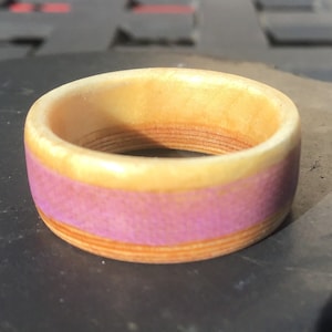 Hockey Fights Cancer Ring: Maple Hockey Stick, HFC Tape Inlay