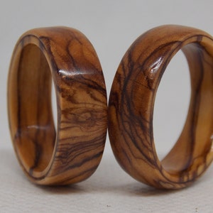 Authentic Olive Wood Ring: Bethlehem Holy Land Sacred Wood