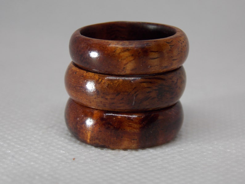 Hawaiian Koa wood ring Colorful curly Koa wood ring handmade wood ring unisex exotic wood ring solid Koa wood ring quality koa wood ring image 10