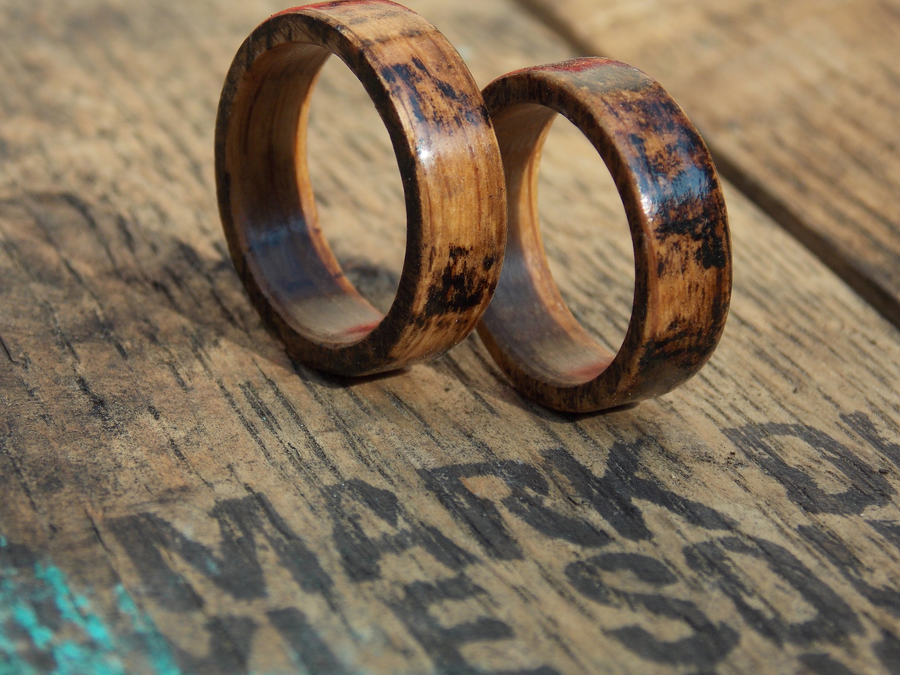 Charred Barrel Wood Rings