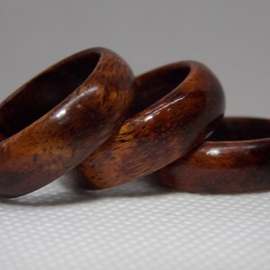 Hawaiian Koa wood ring Colorful curly Koa wood ring handmade wood ring unisex exotic wood ring solid Koa wood ring quality koa wood ring image 9