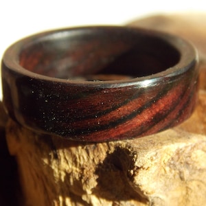 Brazilian Kingwood Ring: Custom Exotic Wood Band