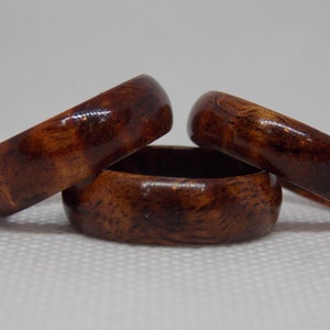 Hawaiian Koa wood ring Colorful curly Koa wood ring handmade wood ring unisex exotic wood ring solid Koa wood ring quality koa wood ring image 7