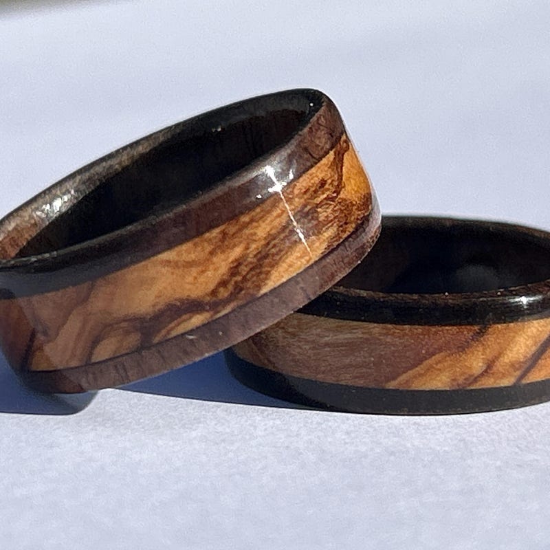 Wood Inlay Ring - Etsy