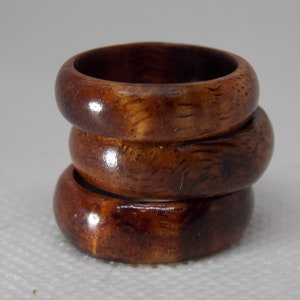 Hawaiian Koa wood ring Colorful curly Koa wood ring handmade wood ring unisex exotic wood ring solid Koa wood ring quality koa wood ring image 2