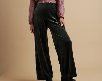 Khaki Velvet Trousers