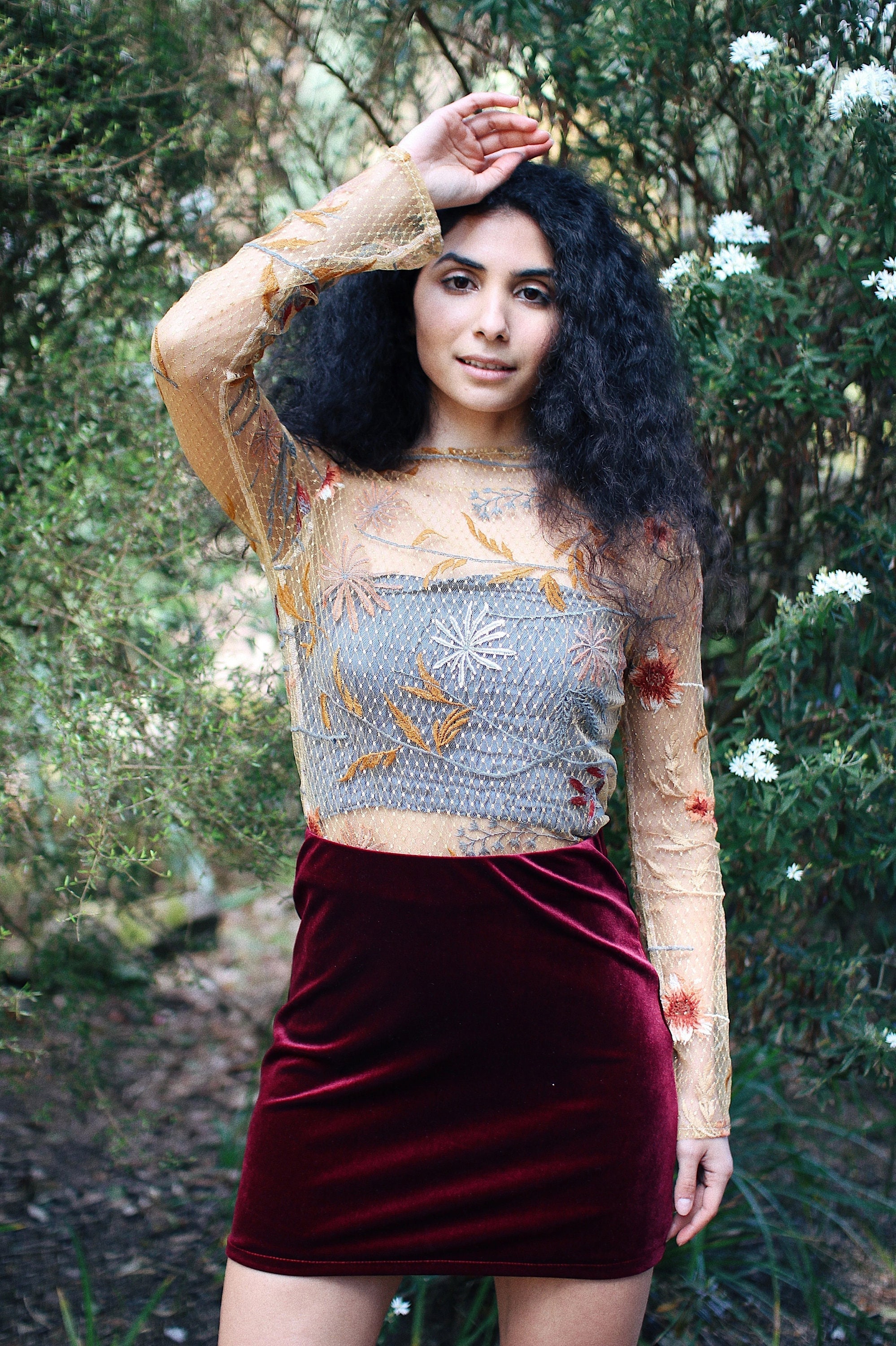 Burgundy Velvet Mini Skirt - Etsy