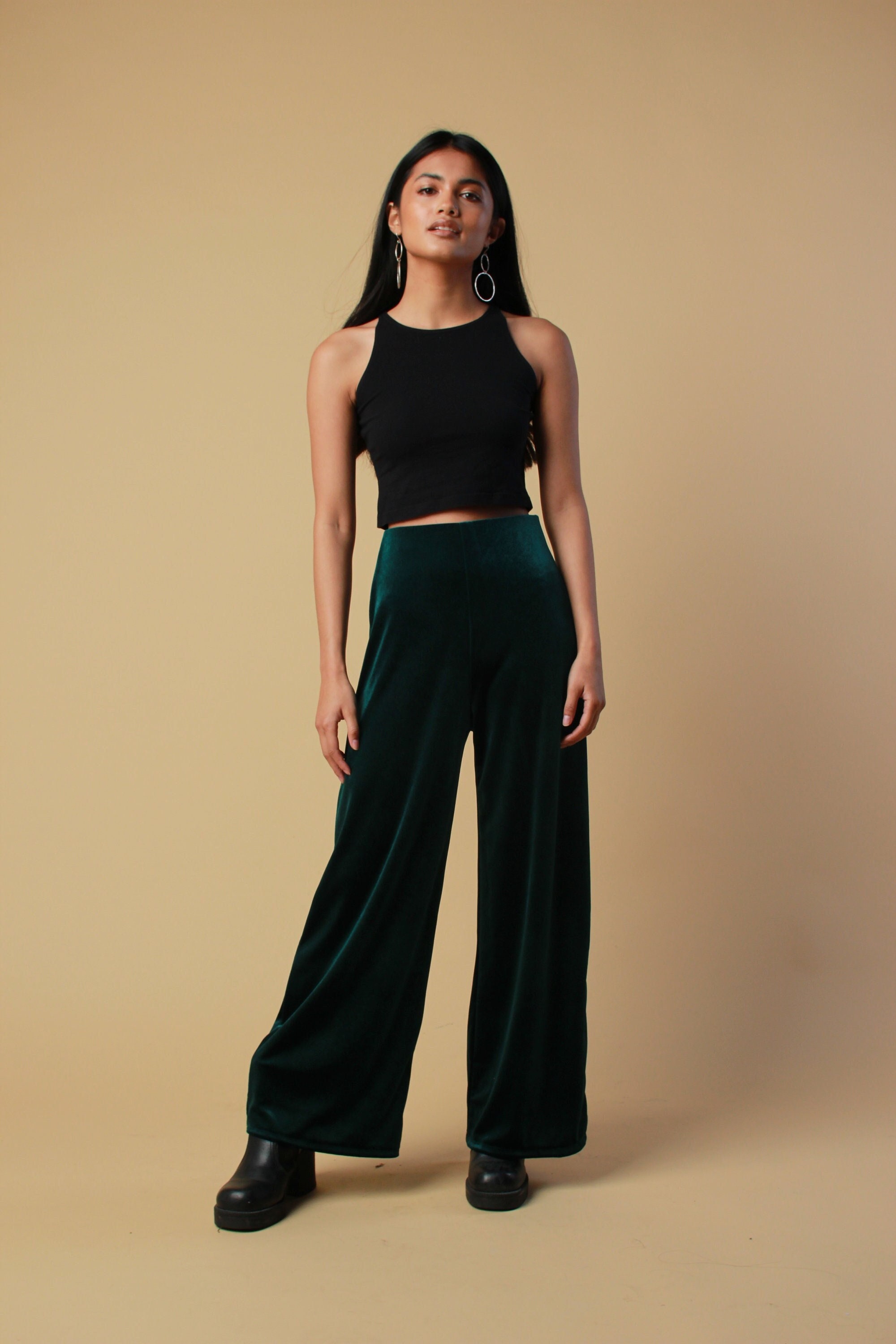Green Velvet Trousers
